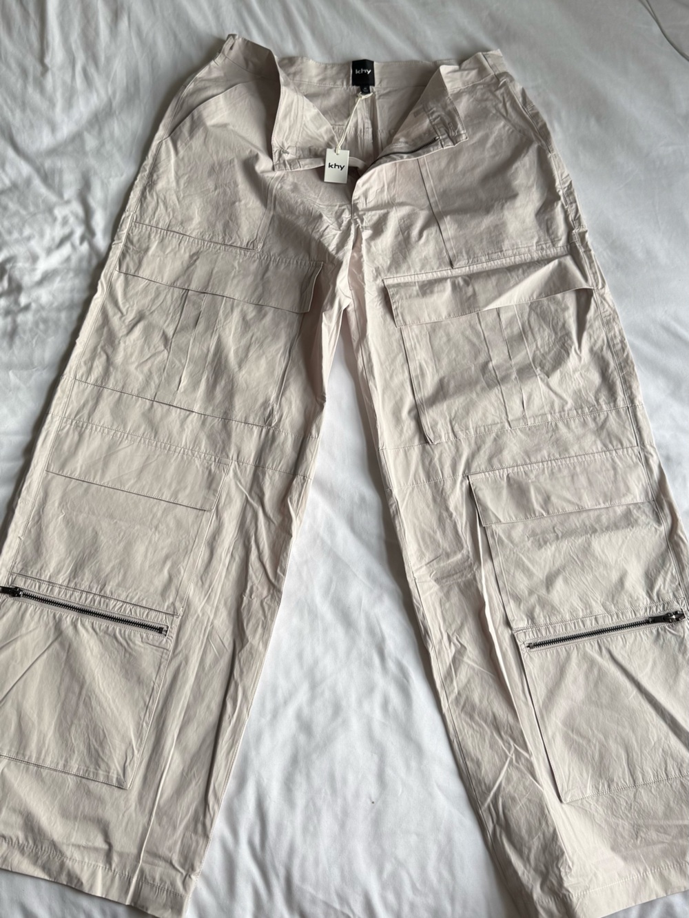 Khy Womens Cream Cargo Trousers